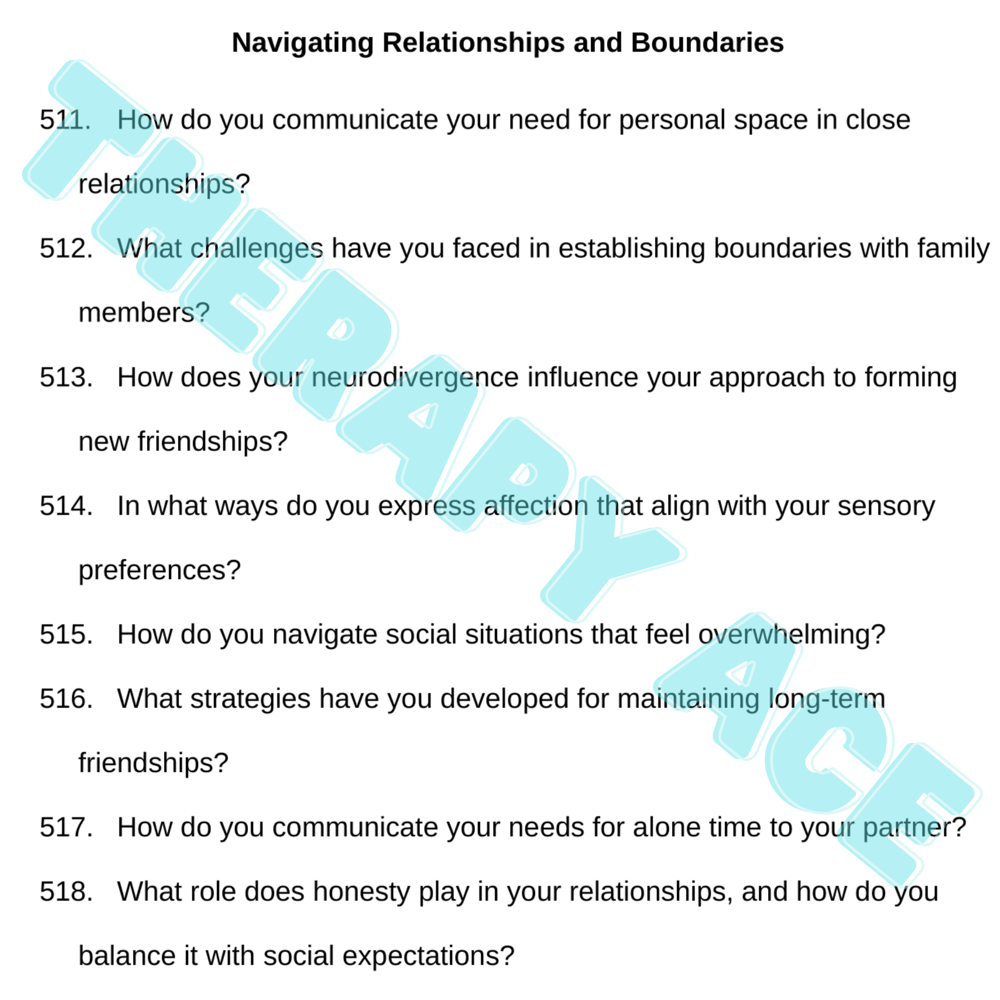 6,000 adhd and neurodivergent therapy bundle Sample ADHD therapy questions and thought exercises for symptom awareness executive functioning and coping skills