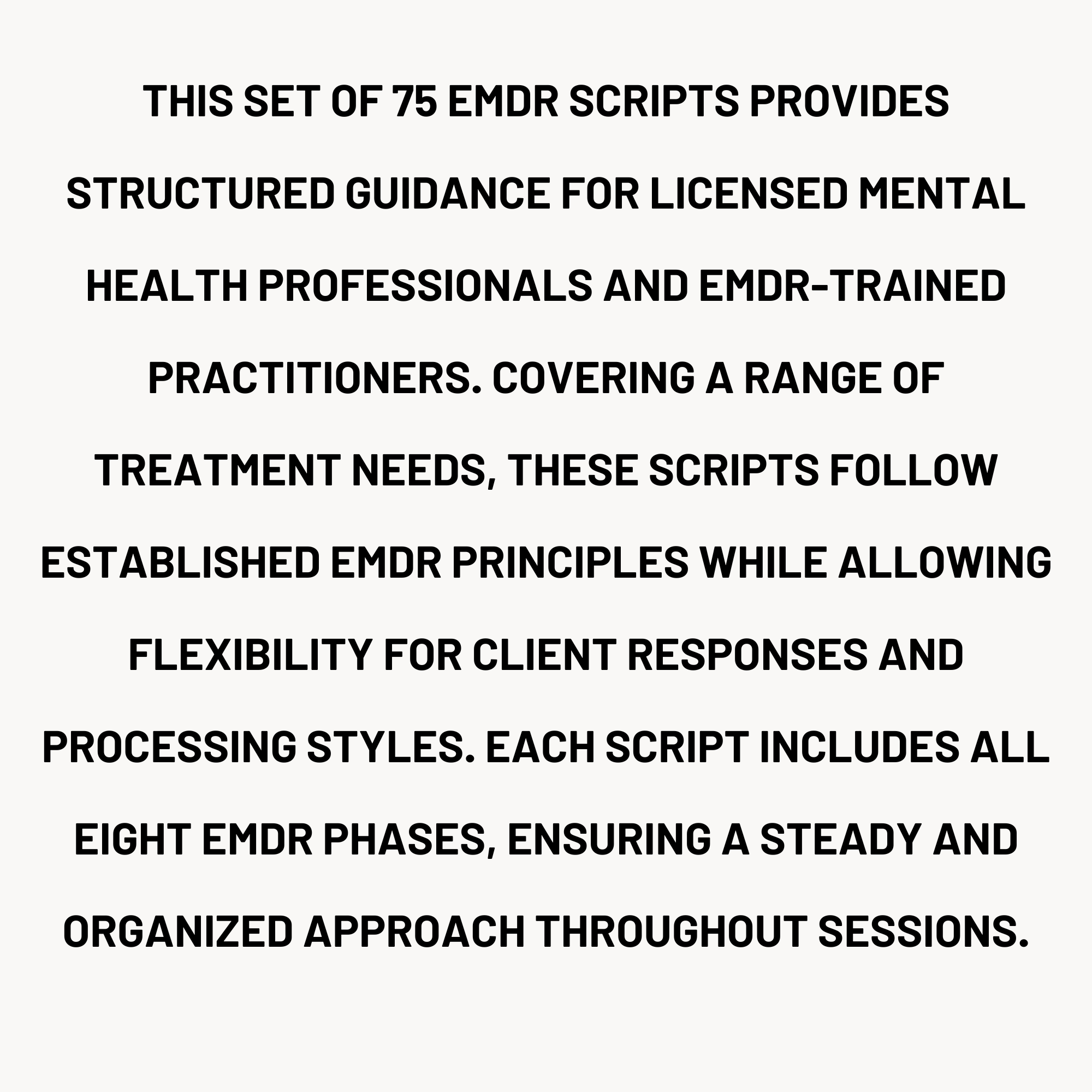 75 emdr scripts for trauma and mental health treatment EMDR scripts bundle description — full-length scripted protocols for trauma anxiety grief and PTSD treatment