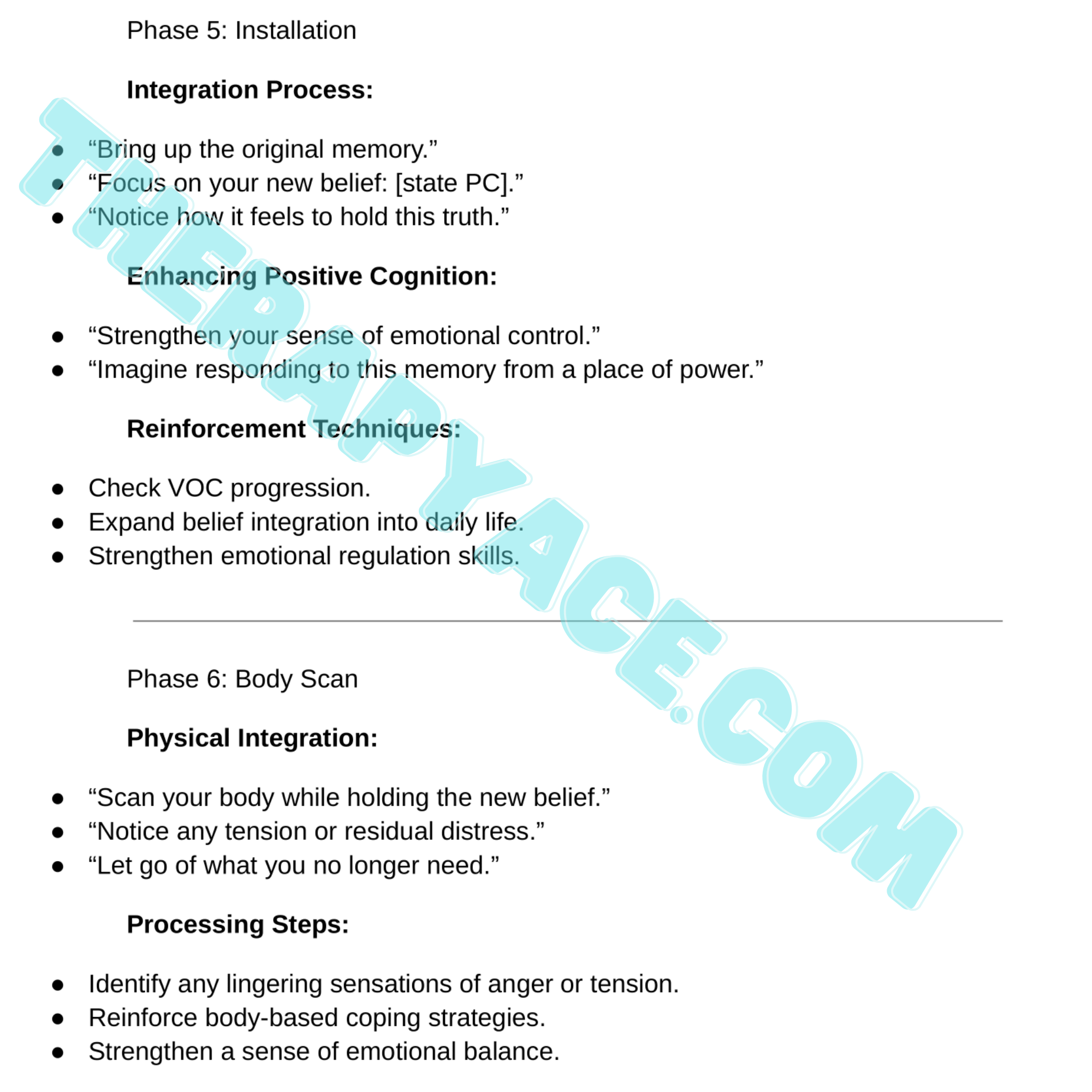 75 emdr scripts for trauma and mental health treatment Sample full-length EMDR therapy script showing all 8 phases for trauma processing and bilateral stimulation