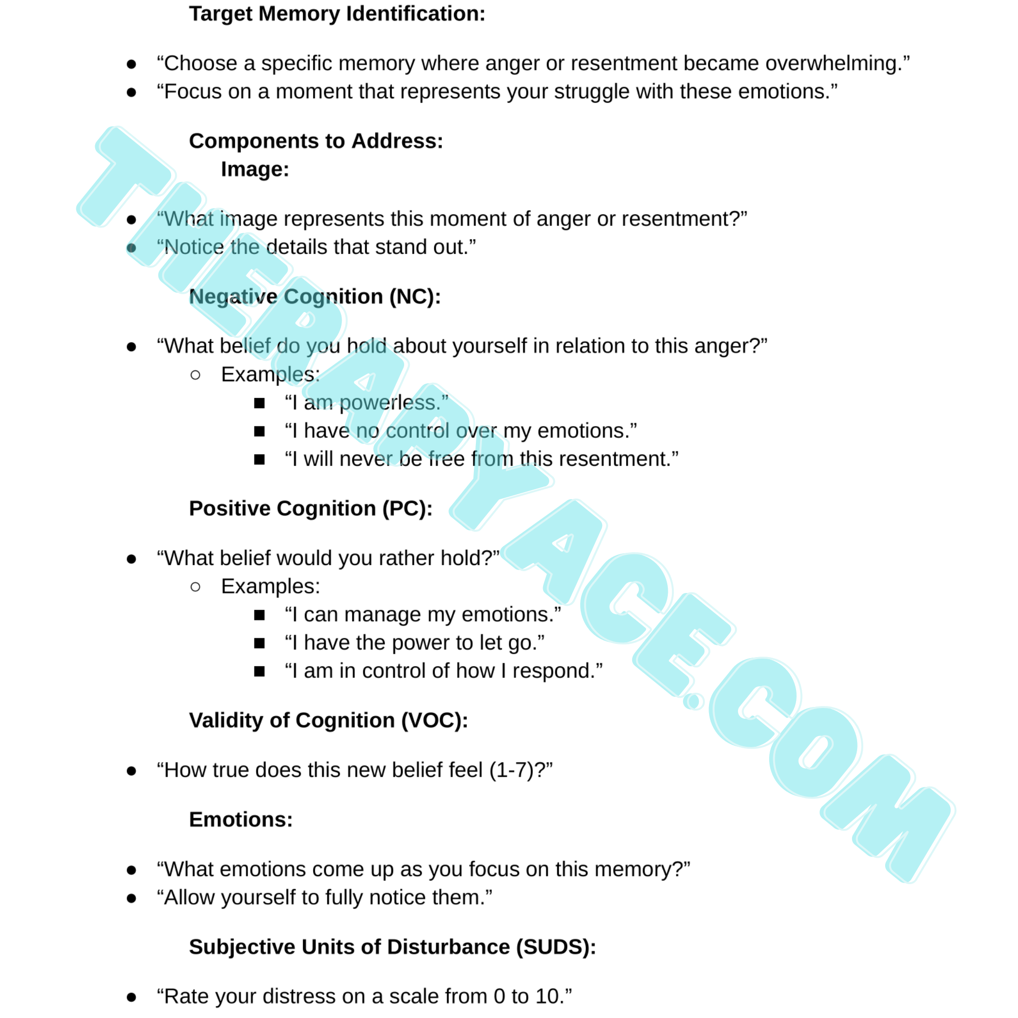 75 emdr scripts for trauma and mental health treatment Sample EMDR scripted protocol for childhood trauma grief and complex emotional wound processing