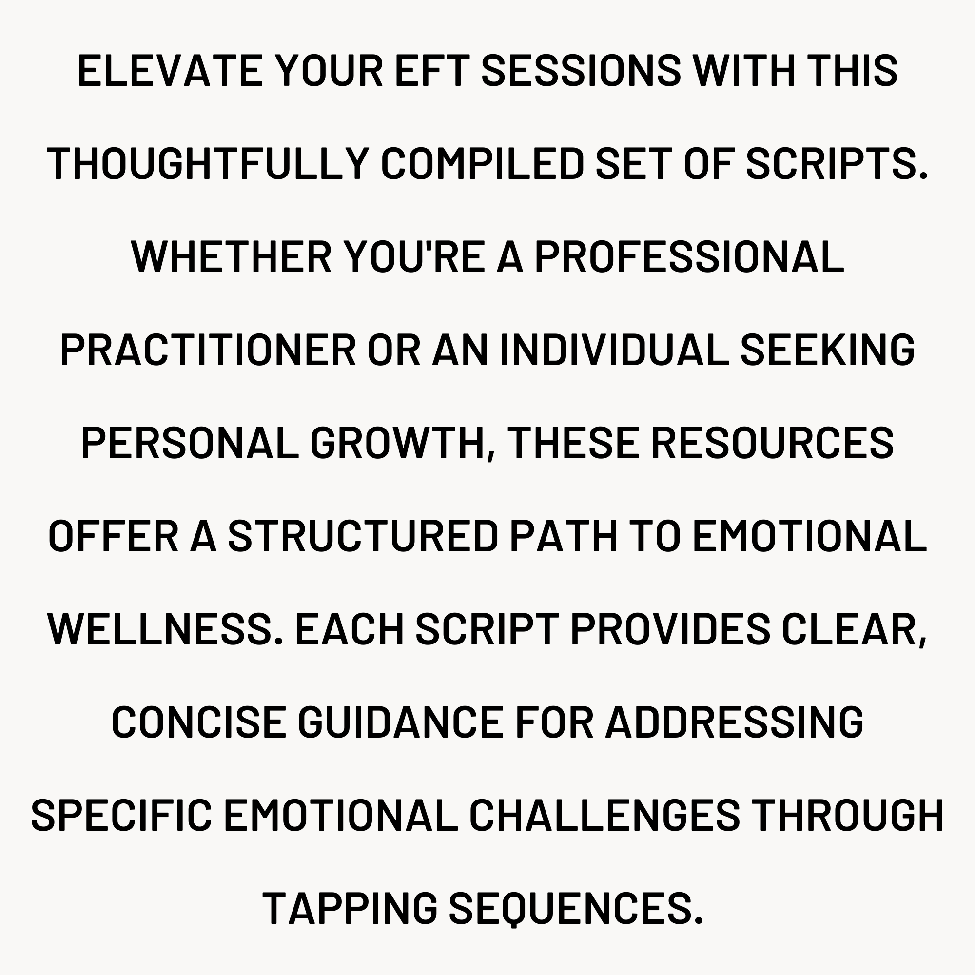 35 eft tapping scripts EFT tapping scripts description — 35 structured emotional freedom techniques scripts for therapy and personal use