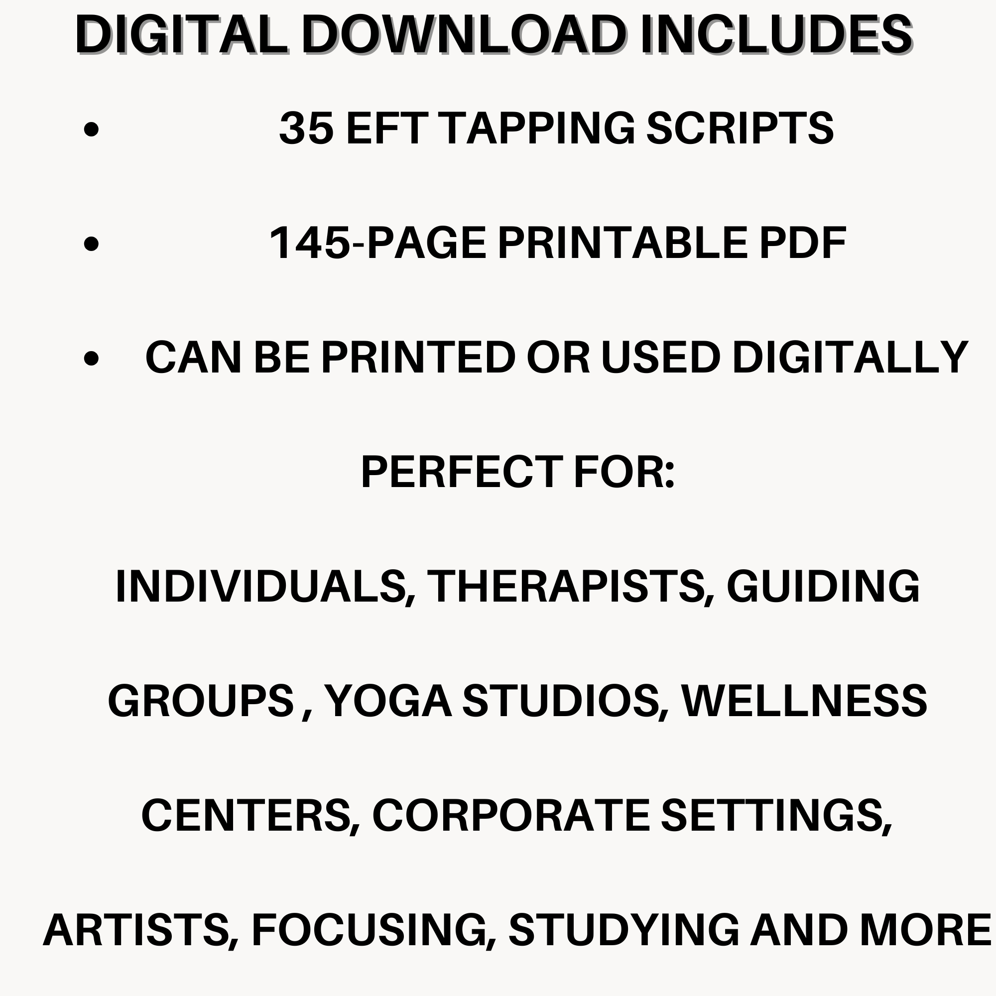 35 eft tapping scripts EFT tapping scripts contents — 35 scripts PDF instant digital download