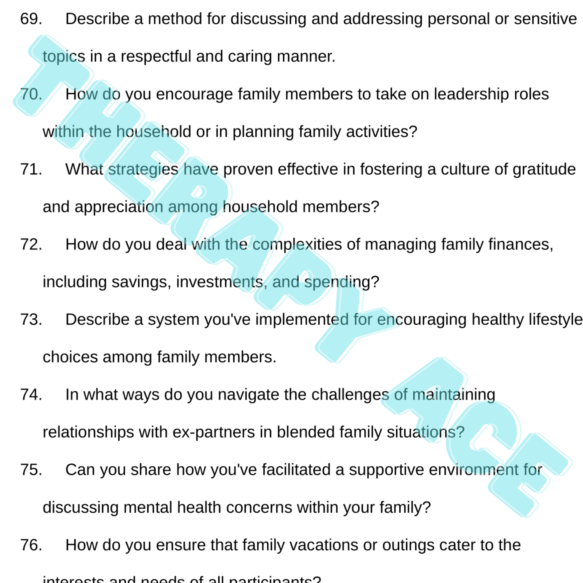 4,000 family therapy questions bundle 4,000 family therapy questions bundle Sample