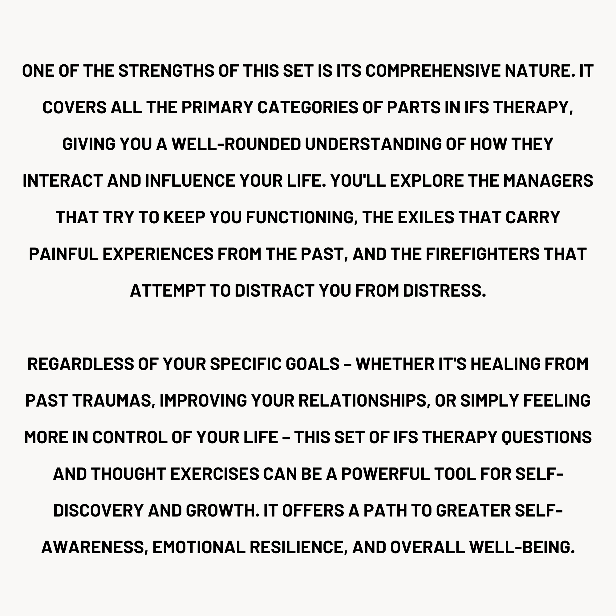 1,100 internal family systems therapy questions Internal family systems therapy digital download benefits for therapists counselors and personal growth