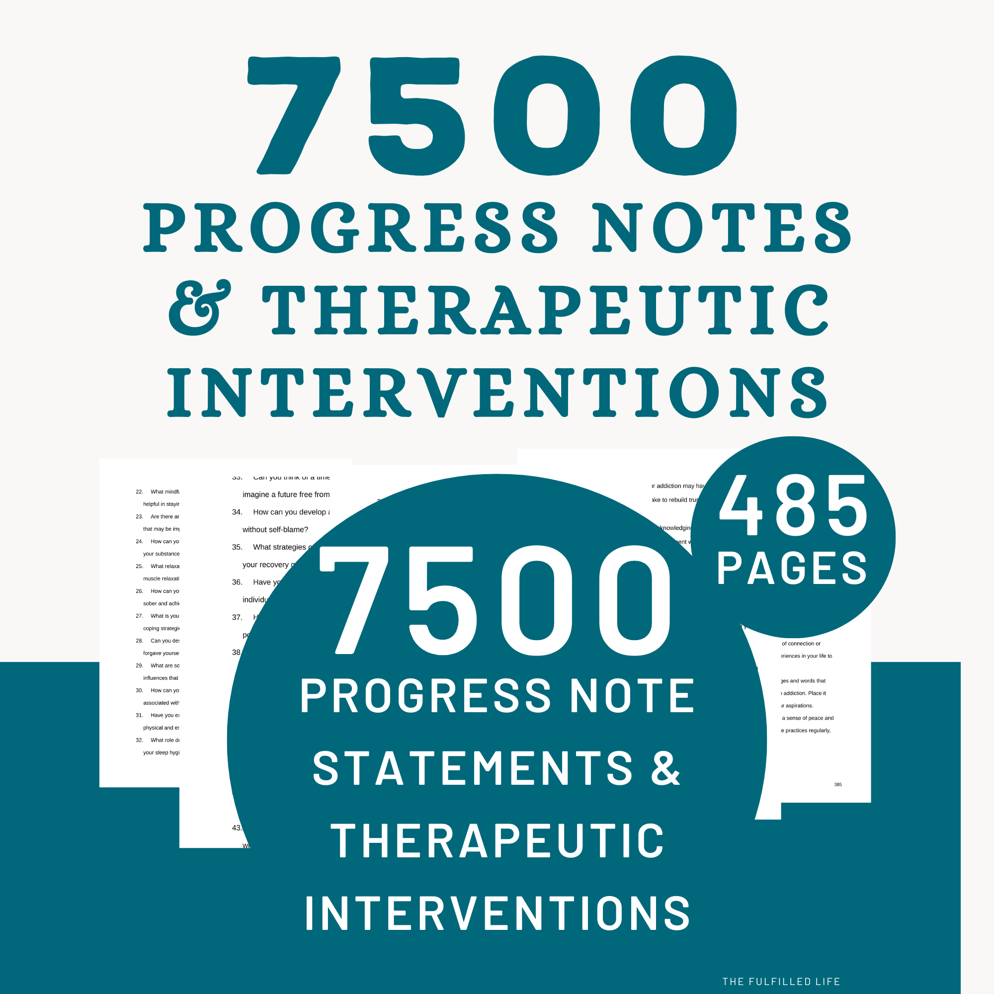 7,500 therapy progress notes and interventions 7,500 therapy progress notes and interventions