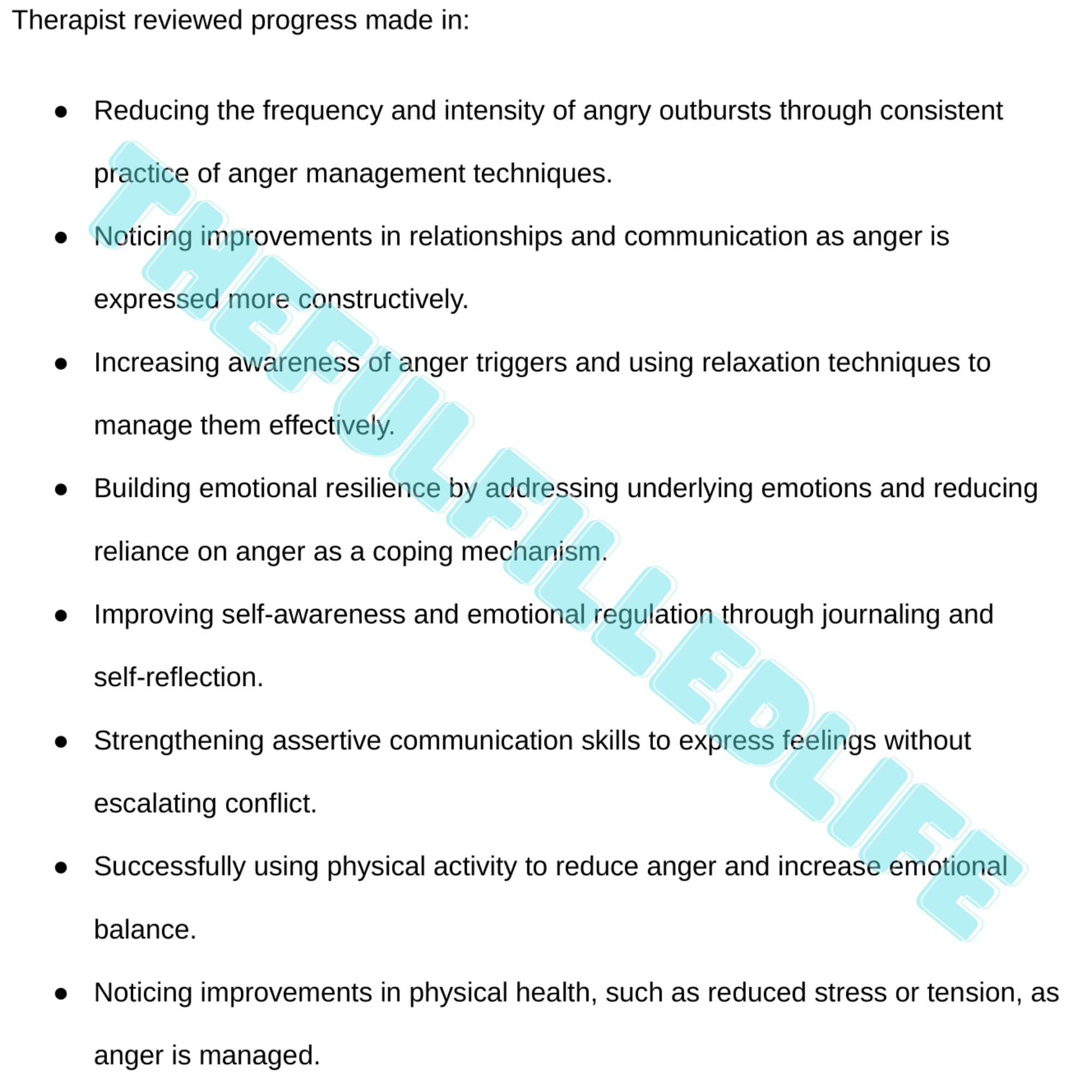 10,000 therapy progress note statements and interventions 10,000 therapy progress note statements and interventions Sample