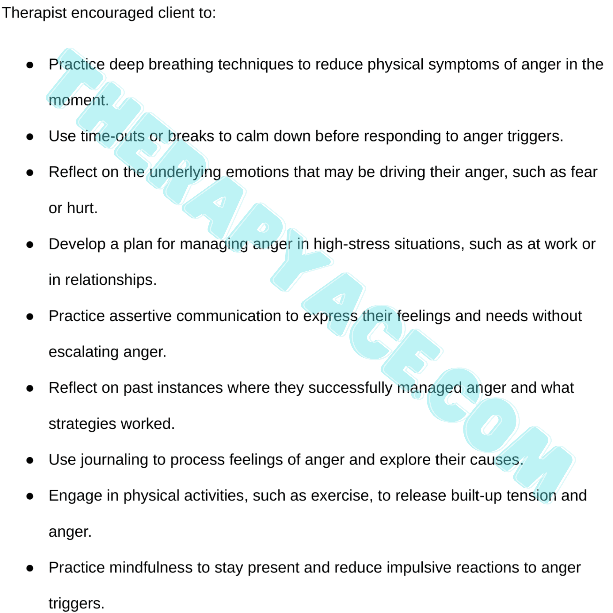 7,500 therapy progress notes and interventions Sample progress note phrases covering emotional regulation grief PTSD and behavioral activation