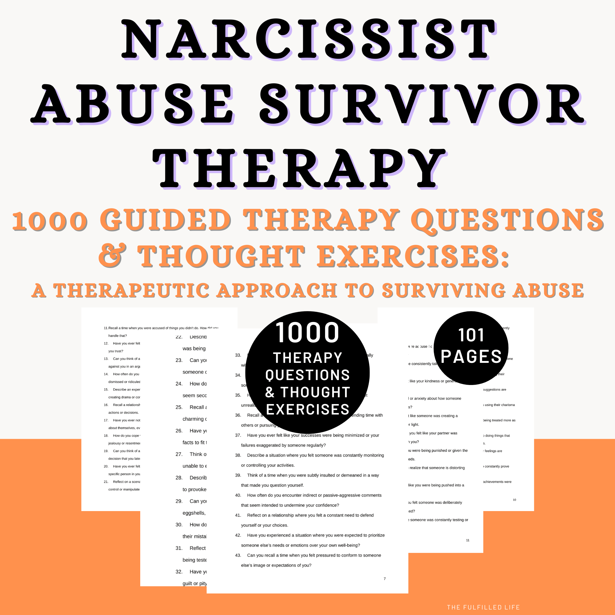 1,000 narcissistic abuse survivor therapy 1000 narcissistic abuse survivor therapy questions and thought exercises for therapists and individuals PDF