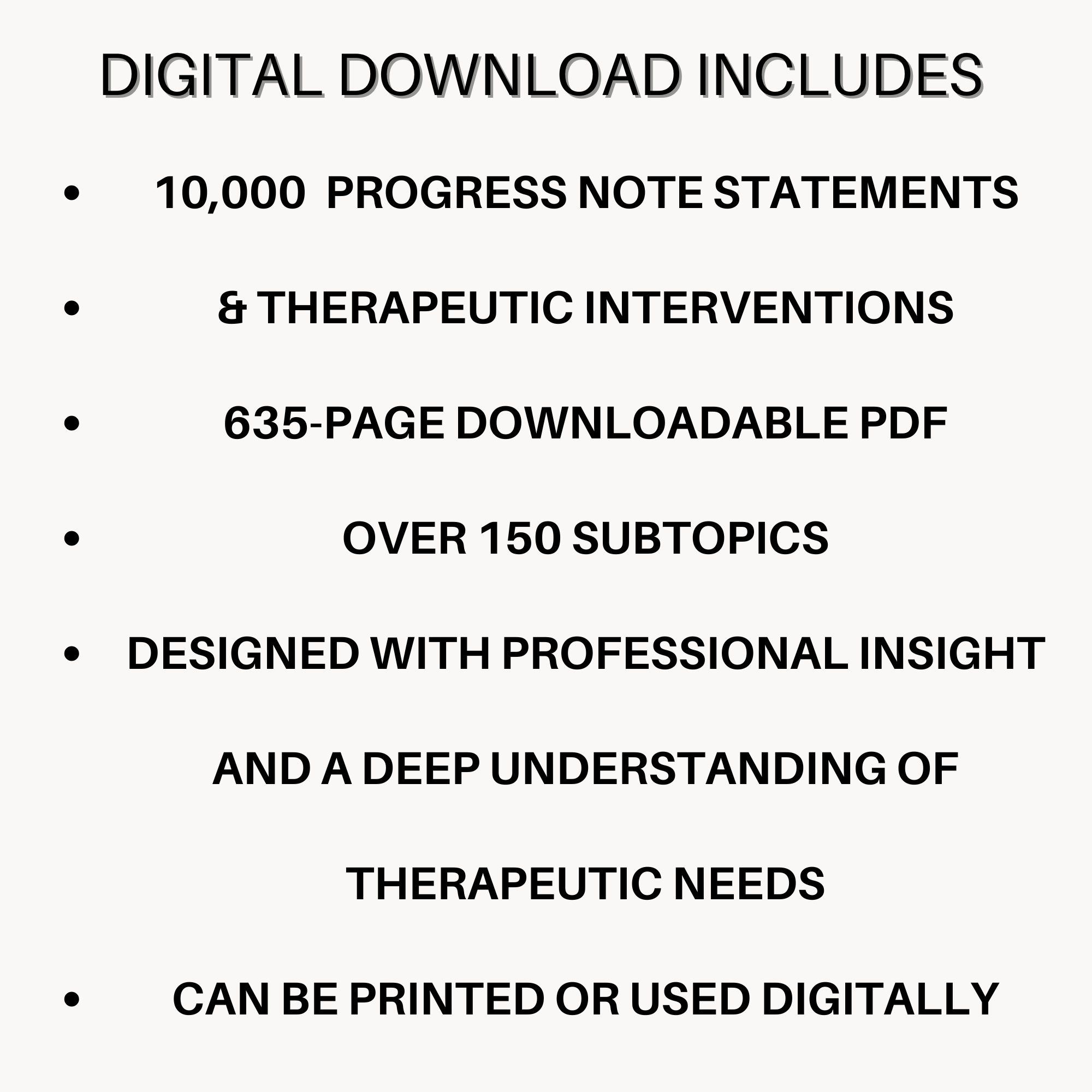 10,000 therapy progress note statements and interventions therapy progress notes download