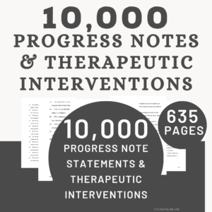 10,000 therapy progress note statements and interventions