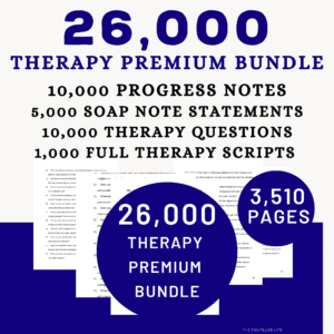 Therapy documentation bundle for therapists. Therapy bundle for therapists